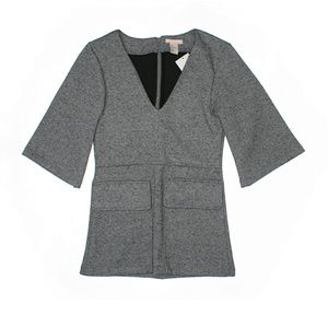 V Neck Fit & Flare Thick Top